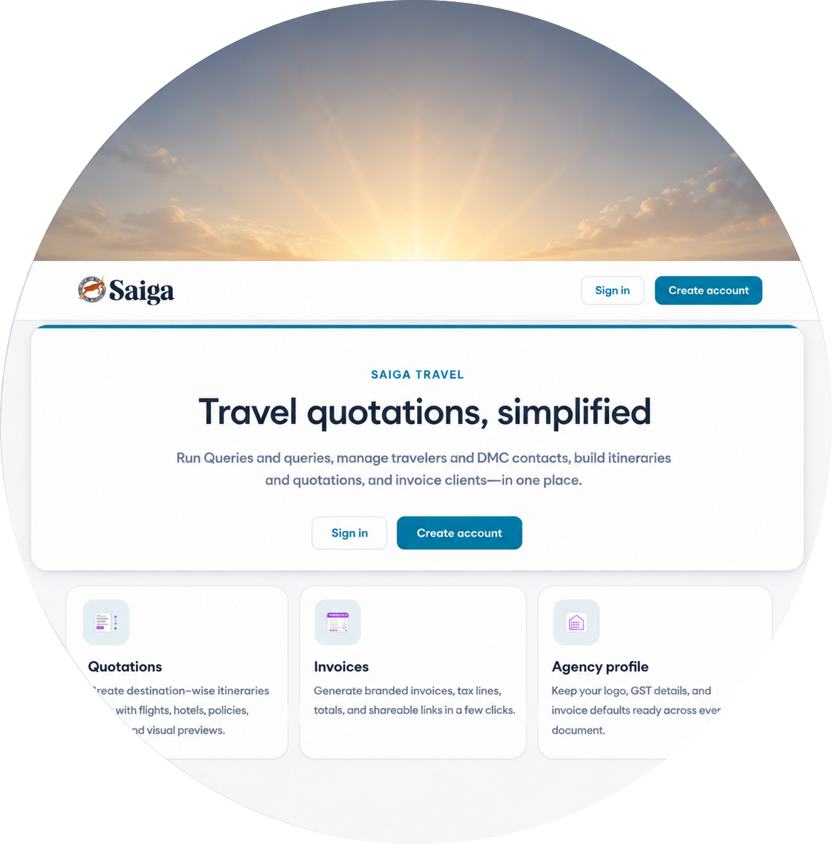 Saiga Travel — travel business technology